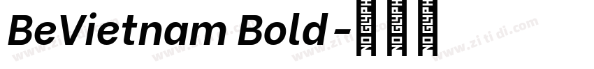 BeVietnam Bold字体转换